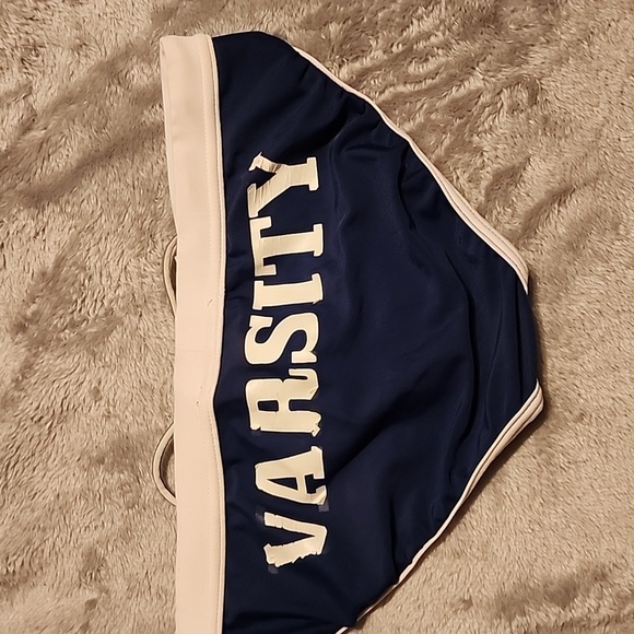 Andrew Christian Navy and White Swim Trunks. - Picture 5 of 6